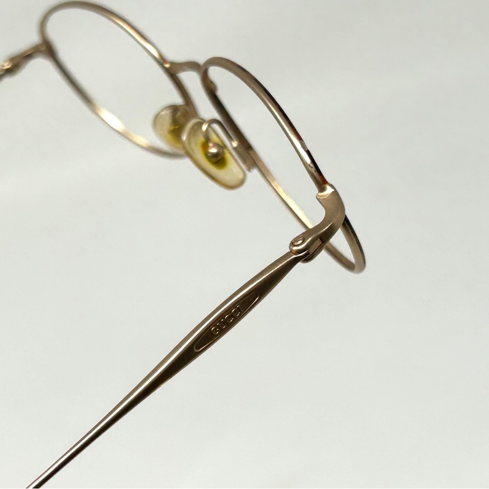 Vintage GUCCI GG2293 DR4 55 [] 18 135 tortoise Gold Eyeglassses Frame Only Italy - Picture 6 of 16